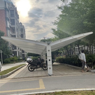 膜结构电动车车棚